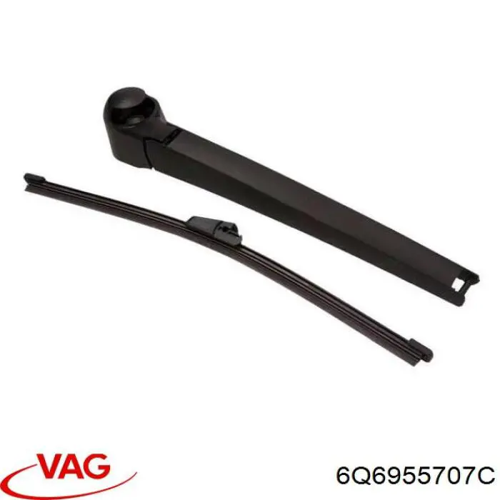 Купити 6Q6955707C VAG Важіль-поводок склоочисника заднього скла