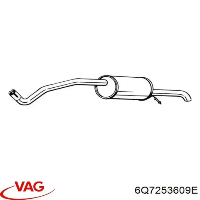 Вихлоп VAG 6Q7253609E ціна, від 90.38 USD
