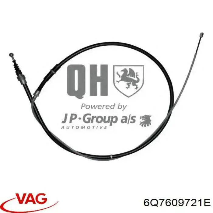 Трос ручного гальма задній, правий/лівий VAG 6Q7609721E ціна, від 8.74 USD