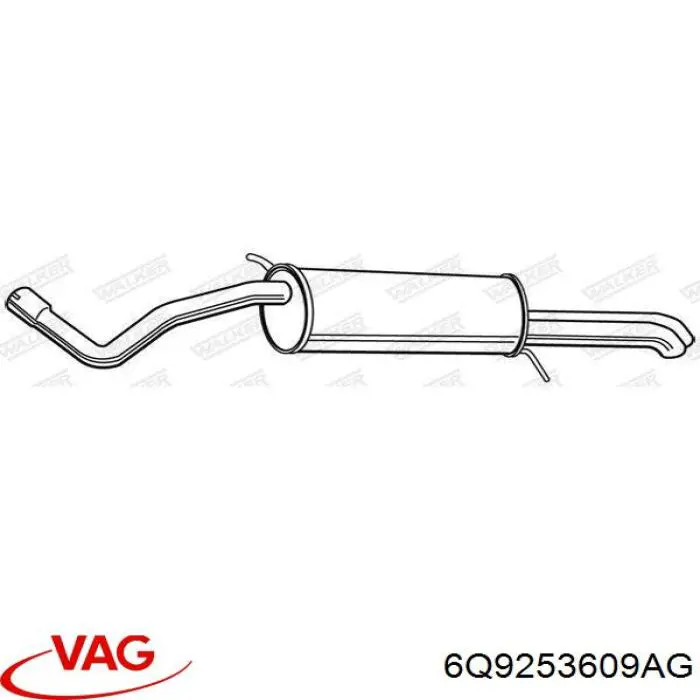 Вихлопна труба VAG 6Q9253609AG ціна, від 112.88 USD