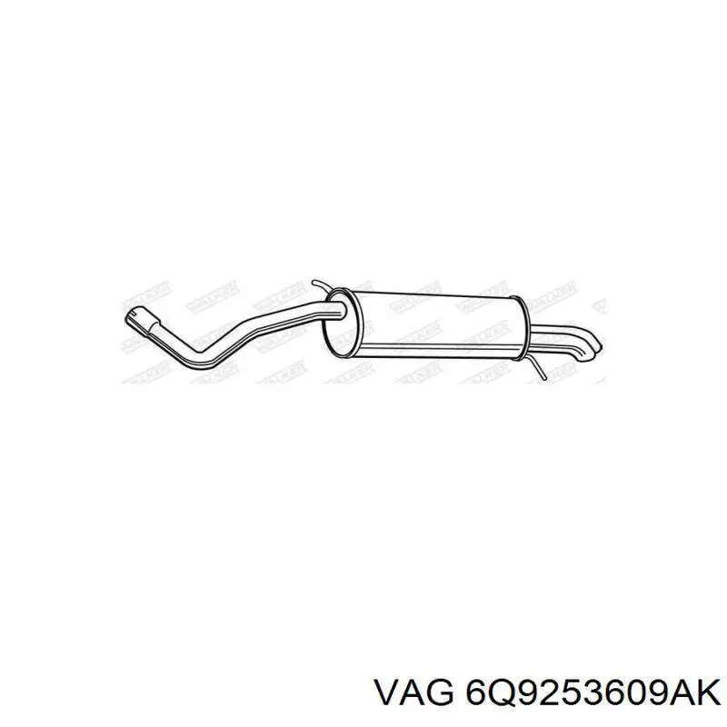 Вихлопна труба VAG 6Q9253609AK ціна, від 57.73 USD