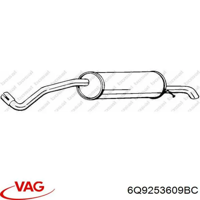 Вихлоп VAG 6Q9253609BC ціна, від 124.01 USD