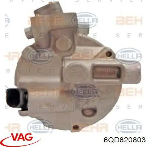 6QD820803 VAG компресор кондиціонера