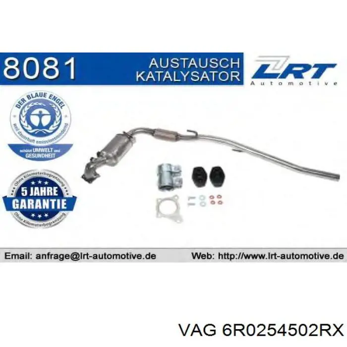 Глушник, передня частина VAG 6R0254502RX ціна, від 386.37 USD