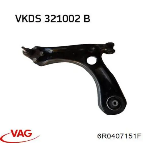 Важіль передньої підвіски нижній, лівий 6R0407151F VAG