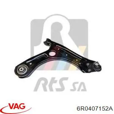 Важіль передньої підвіски нижній, правий 6R0407152A VAG