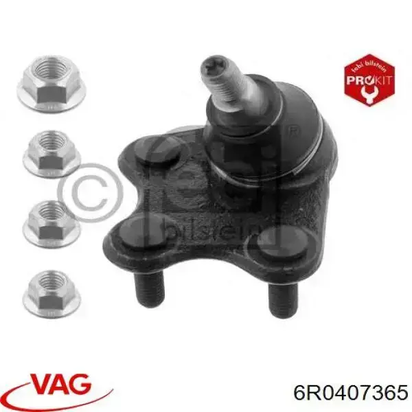 Кульова опора, нижня, ліва VAG 6R0407365