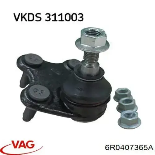 Кульова опора, нижня, ліва VAG 6R0407365A ціна, від 10.76 USD