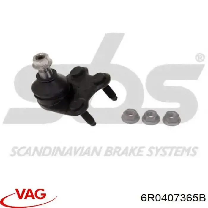 Кульова опора, нижня, ліва 6R0407365B VAG