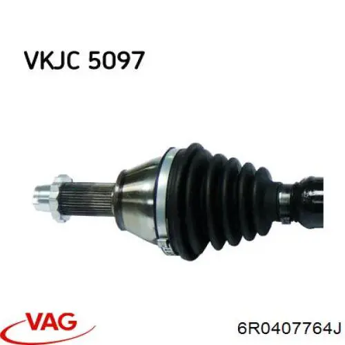 Піввісь передня, права VAG 6R0407764J ціна, від 42.33 USD