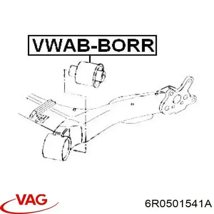 6R0501541A VAG Сайлентблок балки моста
