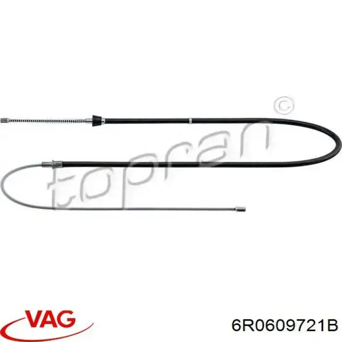 Трос ручного гальма задній, правий/лівий VAG 6R0609721B ціна, від 10.64 USD