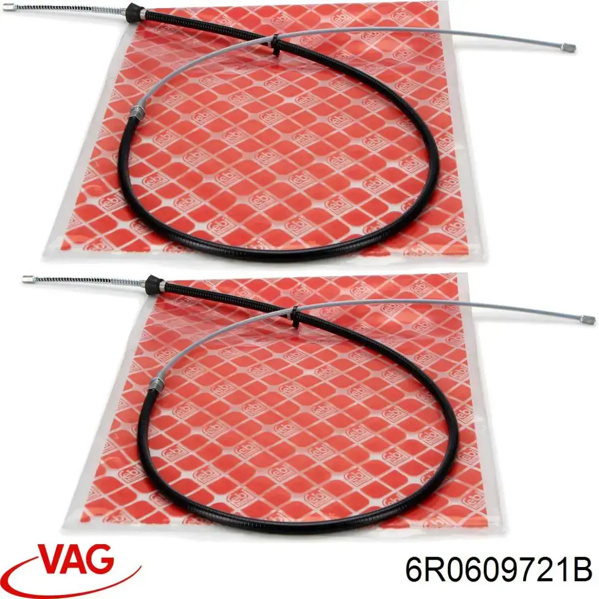 Купити 6R0609721B VAG Трос ручного гальма задній, правий/лівий