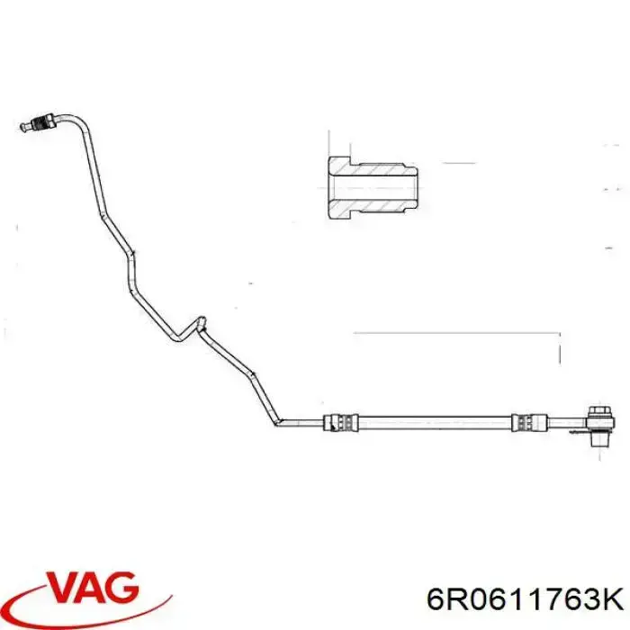 Шланг гальмівний передній T23058 Brembo