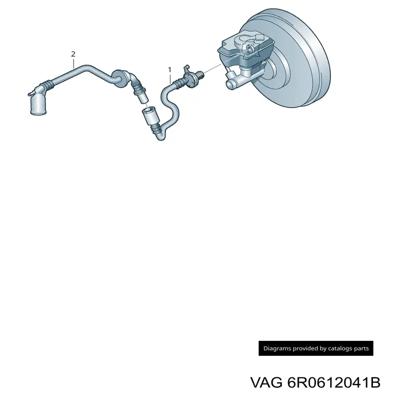 Трубопровід (гідровакуумного) підсилювача VAG 6R0612041B ціна, від 17.74 USD
