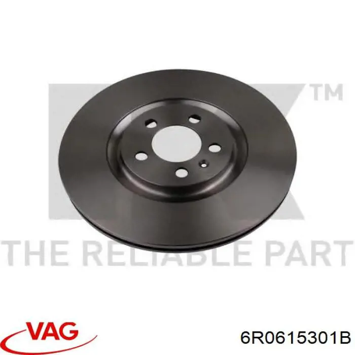 Диск переднього гальма VAG 6R0615301B ціна, від 62.67 USD
