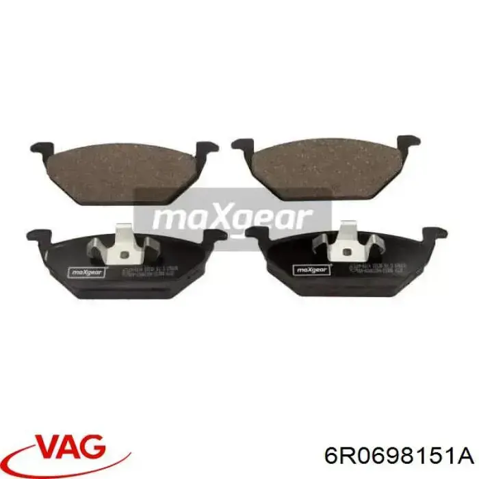 Гальмівні колодки VAG 6R0698151A ціна, від 22.41 USD