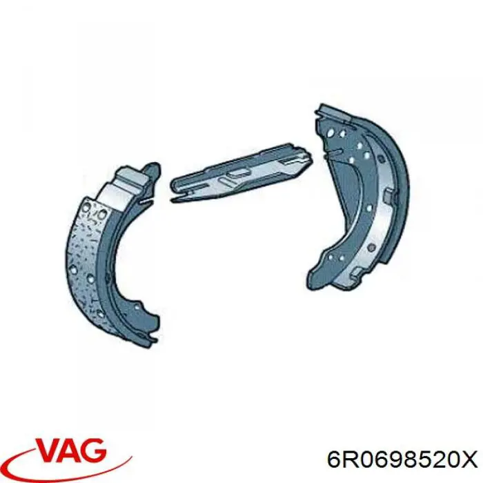 Гальма робочі задні ножні і гальмівні барабани VAG 6R0698520X