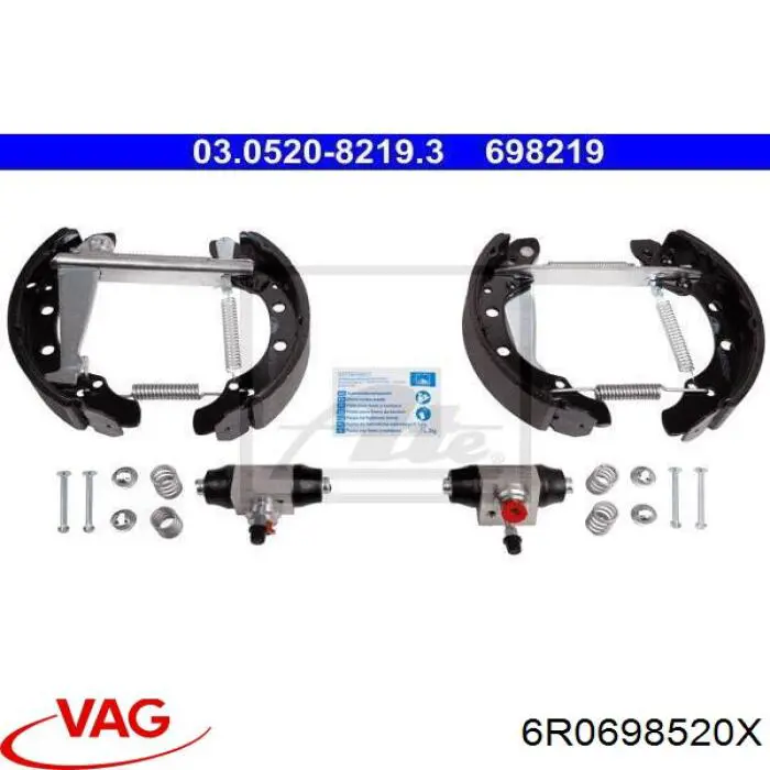 Колодки гальмові задні, барабанні VAG 6R0698520X ціна, від 16.96 USD
