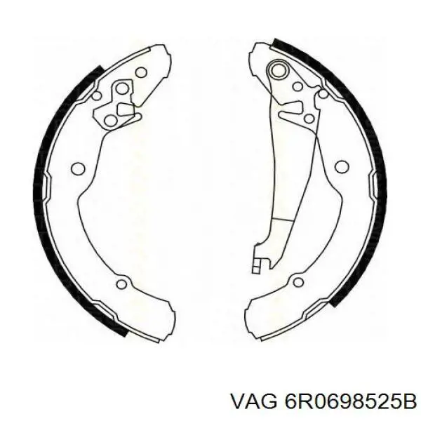 Купити 6R0698525B VAG Колодки гальмові задні, барабанні