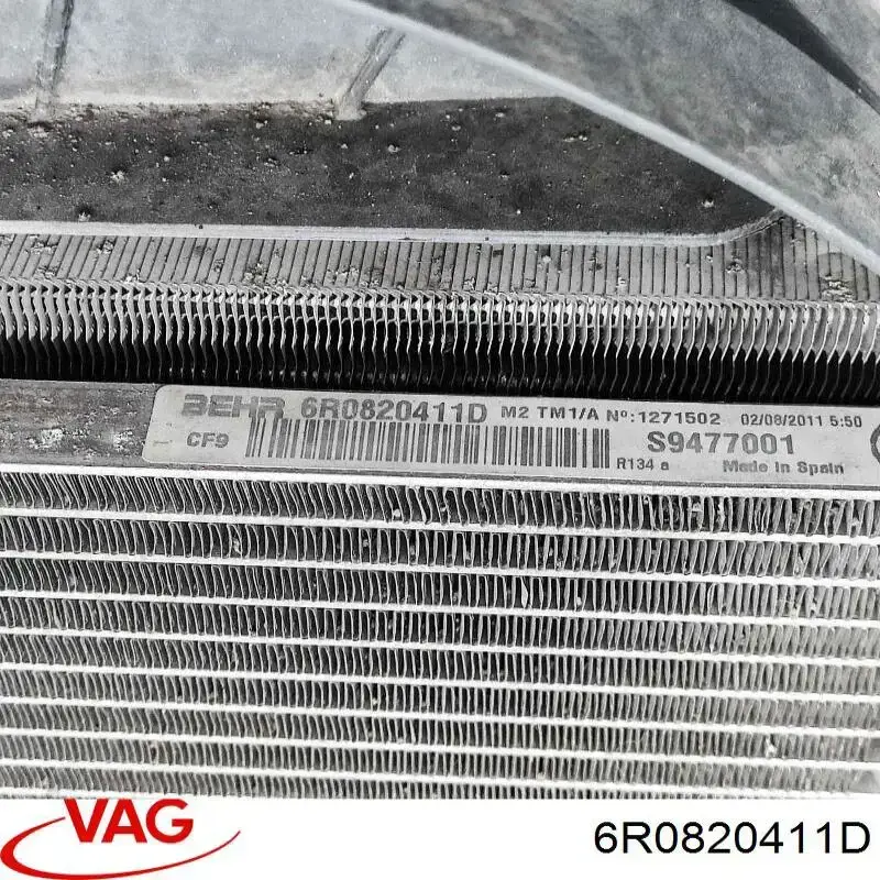 Радіатор кондиціонера 6R0820411D VAG