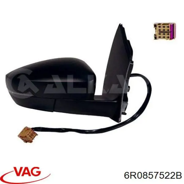 Скло дзеркала заднього виду, правого VAG 6R0857522B ціна, від 88.43 USD