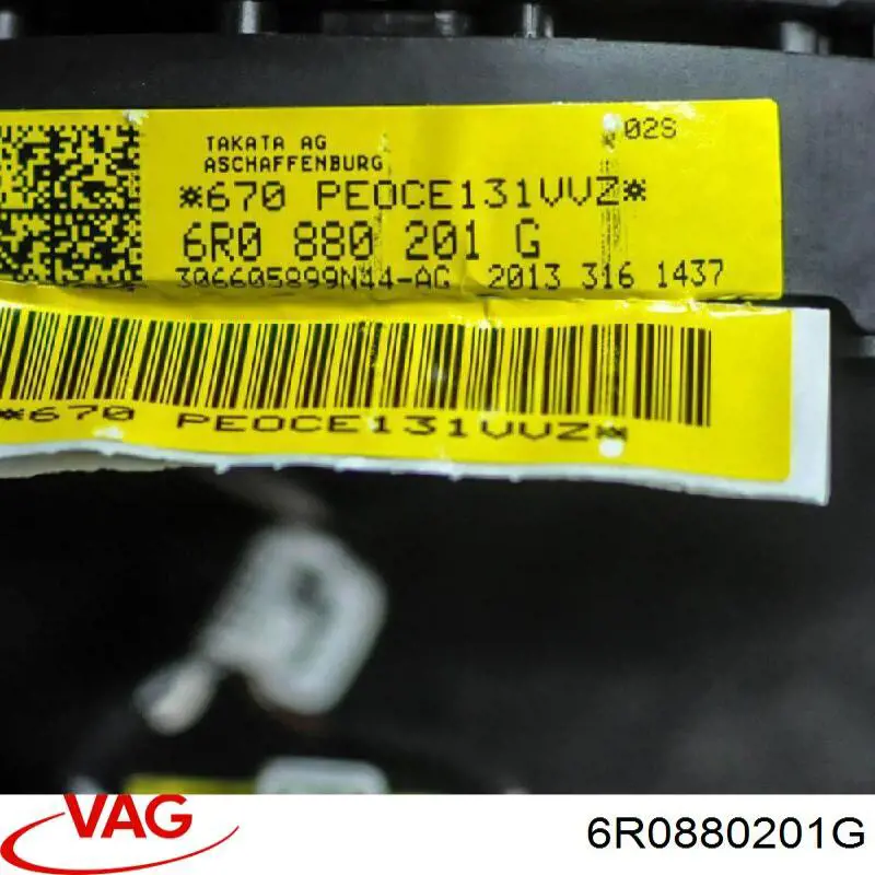 Купити 6R0880201G VAG Подушка безпеки водія