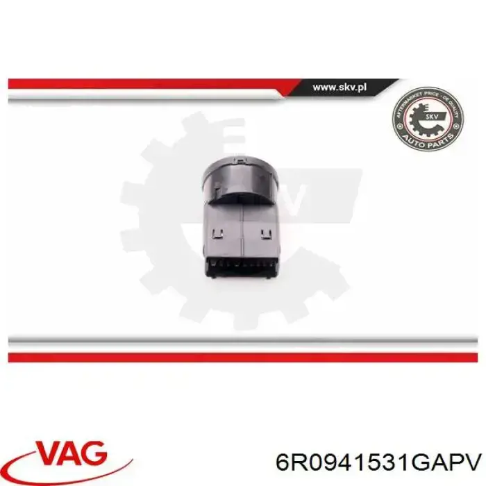 Перемикачі електричні (перемикач світла центральний) VAG 6R0941531GAPV