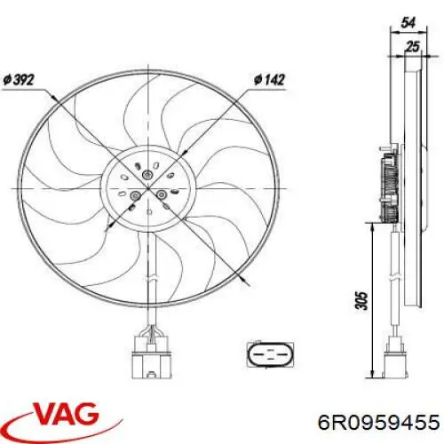 Вентилятор радіатора Thermotec D8W048TT ціна, від 100.86 USD
