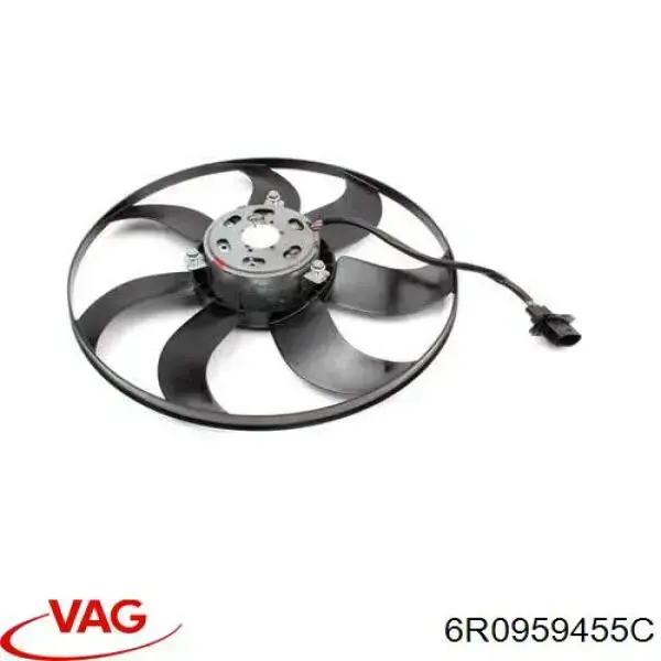 Електровентилятор кондиціонера в зборі (двигун + крильчатка) VAG 6R0959455C ціна, від 59.02 USD