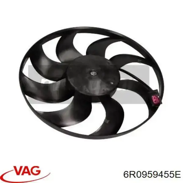 Купити 6R0959455E VAG Електровентилятор кондиціонера в зборі (двигун + крильчатка)
