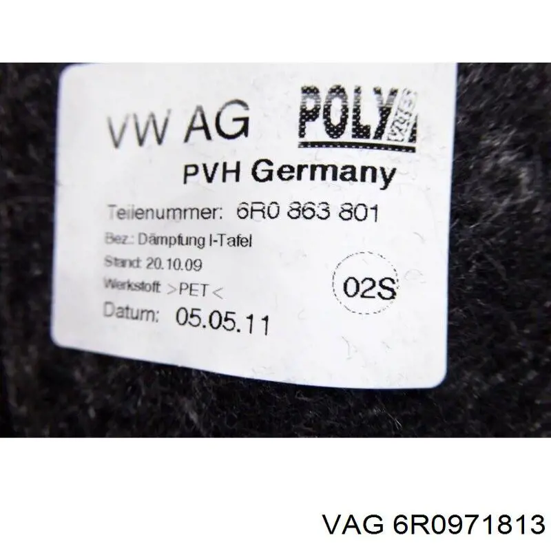  VAG 6R0971813 ціна, від 1.27 USD