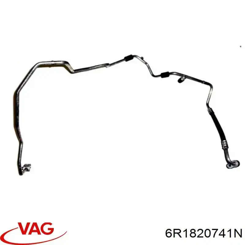 6R1820741N VAG Шланг кондиціонера, від компресора до радіатора