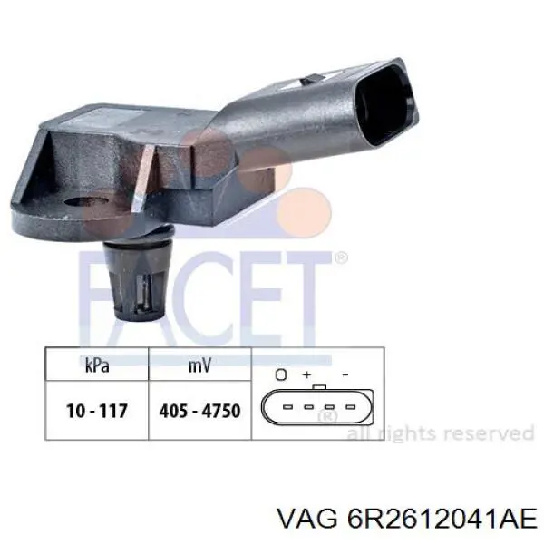 6R2612041AE VAG датчик тиску пневматичної гальмівної системи