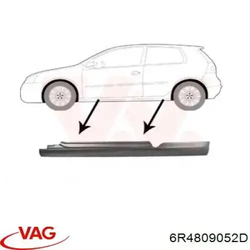 Купити 6R4809052D VAG Боковина