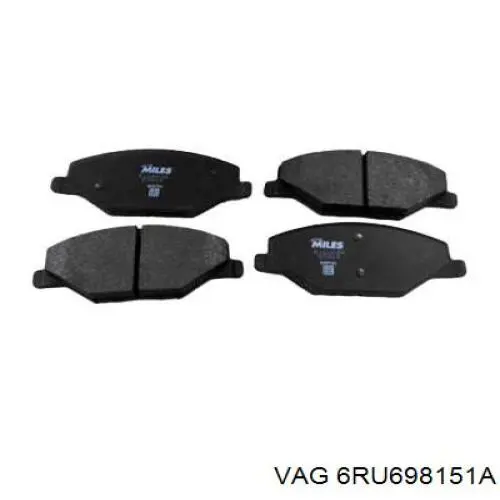 Передні тормозні колодки 6RU698151A VAG