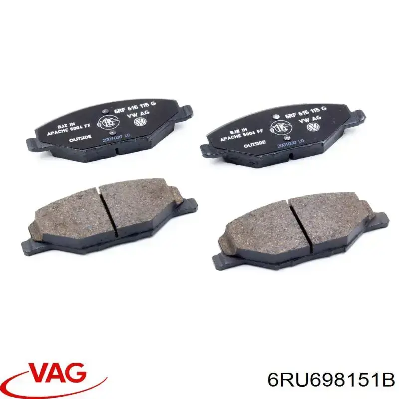 Гальмівні колодки VAG 6RU698151B ціна, від 38.42 USD