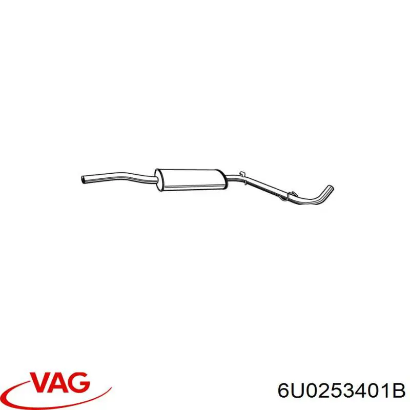 6U0253401B VAG Середній глушник