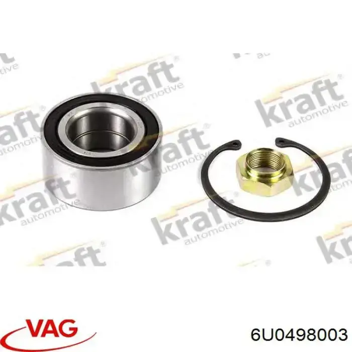 Комплект підшипник маточини передньої VAG 6U0498003 ціна, від 12.83 USD