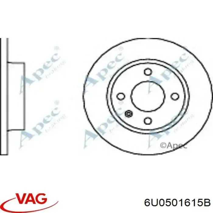 Барабан гальмівний задній VAG 6U0501615B ціна, від 27.33 USD