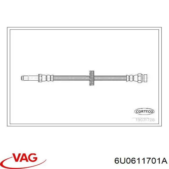 Гальмівні шланги передні 6U0611701A VAG