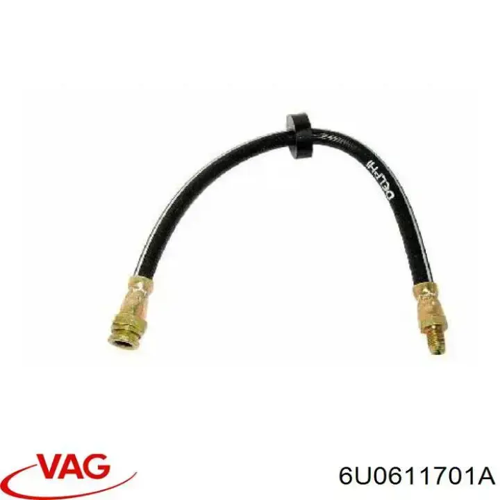 Шланг гальмівний передній VAG 6U0611701A ціна, від 4.98 USD