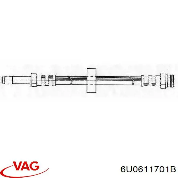 Шланг гальмівний передній 6U0611701B VAG