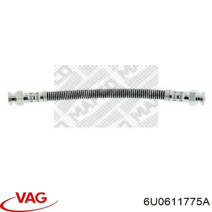 Купити 6U0611775A VAG Шланг гальмівний задній