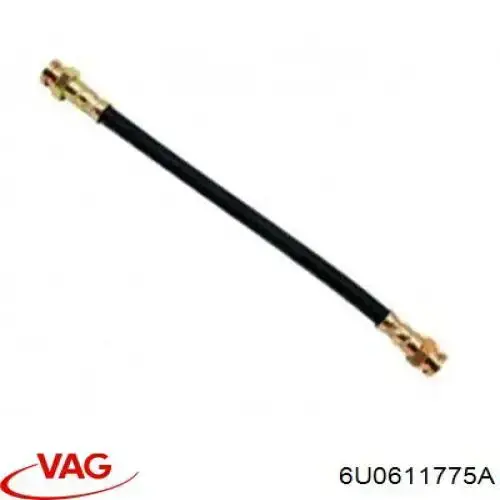 Шланг гальмівний задній VAG 6U0611775A ціна, від 5.69 USD