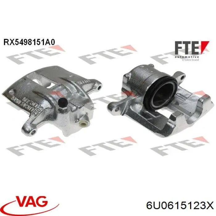 Супорт гальмівний передній лівий VAG 6U0615123X ціна, від 39.21 USD