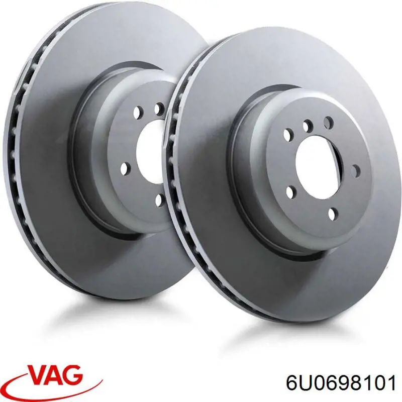 Диск переднього гальма VAG 6U0698101 ціна, від 21.64 USD