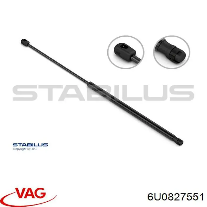 Амортизатор кришки багажника VAG 6U0827551