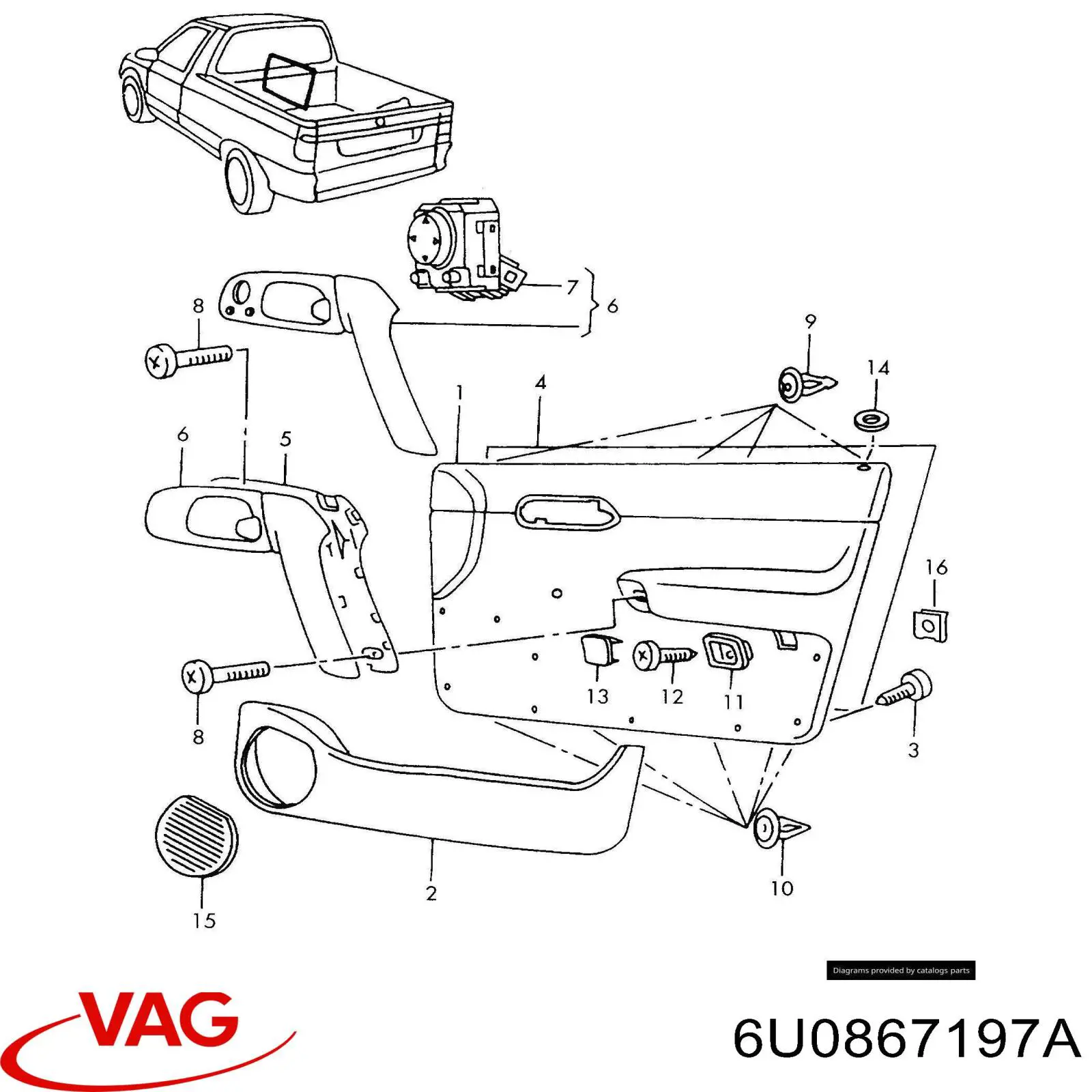  VAG 6U0867197AH50 ціна, від 9.83 USD