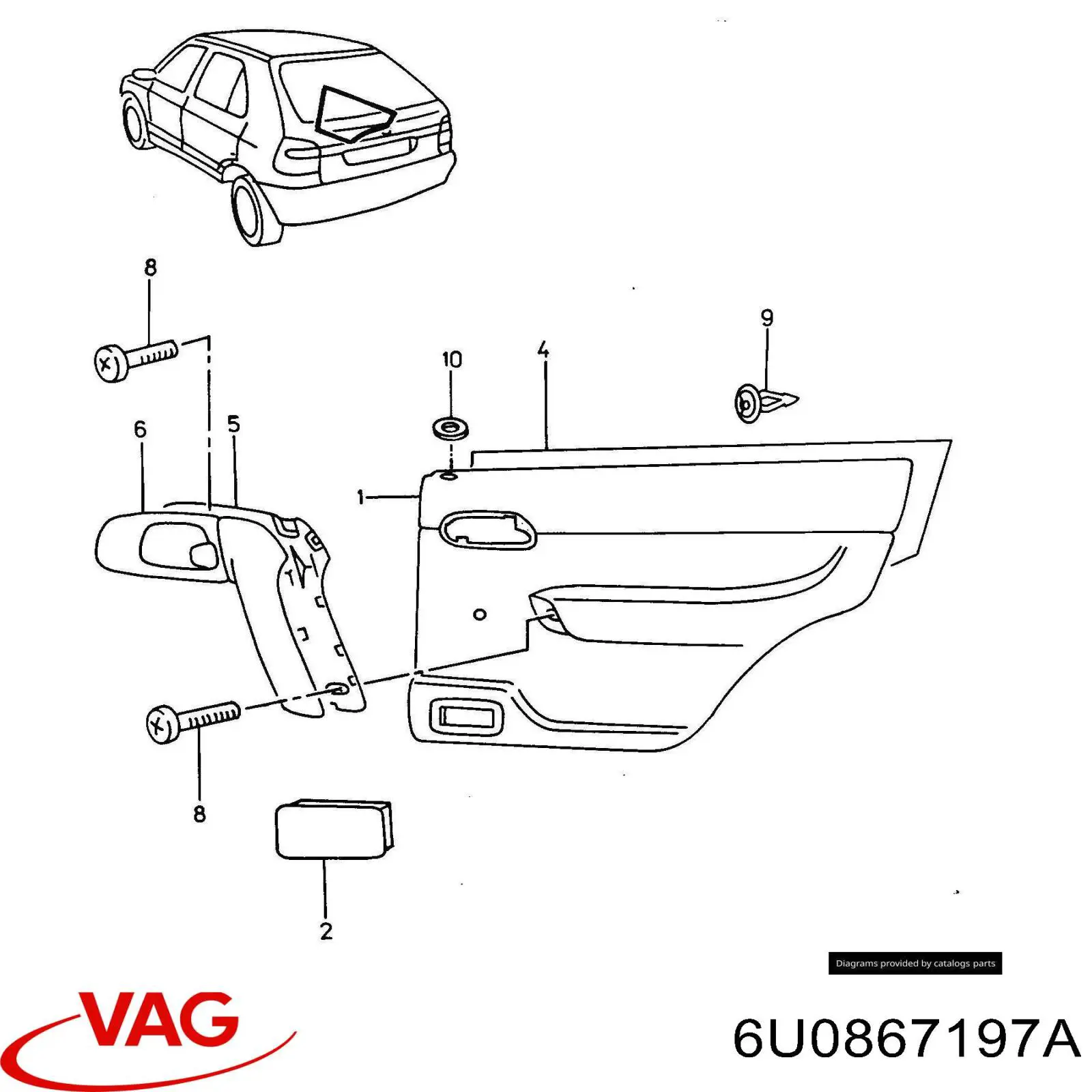 6U0867197AH50 VAG 